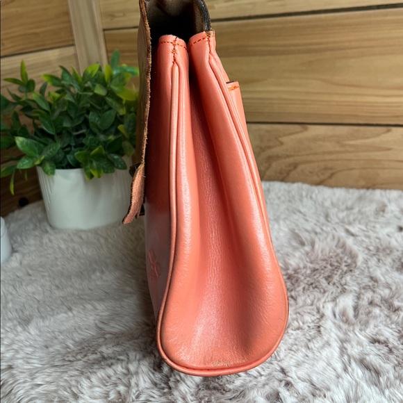 Patricia Nash Coral Embossed Leather Satchel - Picture 4 of 15